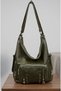 New Casual Model Quality Soft Leather Stone Side Pocket Multi-Section Large Size Back and Shoulder Bag - 4