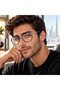 Blue & Gunmetal Round Metal Eyeglass Frame - 2