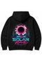 Solar Wave & Rave Retro Synthwave Hooded Hoodie - 2