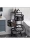 4 Tier New Thickened Metal Kitchen Vegetable Basket Multi-layer Rotatable Round Storage Basket Multi-use Storage Rack Kitchen Organizer - 2