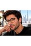 S.Black / Stripe Brown Rectangular Acetate Eyeglass Frame - 2