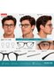 S.Black / Stripe Brown Rectangular Acetate Eyeglass Frame - 3