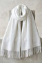 White Color Shoulder Shawl Scarf - 4