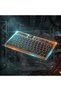 Transparent Wireless Keyboard - Bluetooth + 2.4G Dual-Mode Rechargeable Mini Keyboard with Type-C & Power Display - Cyberpunk Black - 5