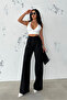 Pleated Fabric Palazzo Trousers