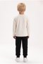 1-7 Years Old Boy Mood of Day Combed Cotton Sweatshirt Beige - 2