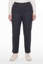 Women's Navy Blue Winter High-Waisted Trousers with Stone Details on the Waist and Stone and Accessory Details on the Legs - 3