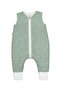Fiber-Free 1.0 Tog Footed Booties, 100% Cotton Double Layer Combed Cotton Boys and Girls Sleeping Bag/Drop Green