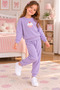 Girl's Ribbed Cupcake Printed 2-Piece Tracksuit Set – Sweatshirt & Sweatpants - 3