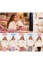 Girl's Plush Cardigan Hooded Zippered Pocketed Ecru Winter Jacket 8-13 Years Old - 6