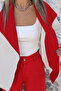 Ecru Standard Size Mini Striped Red Jacket - 5