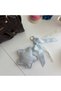Handmade Blue Denim Star Bag Charm – Jean Fabric Keychain & Bag Accessory with Lace and Bow Detail - 2