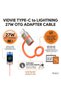AL1127 Type-C to Lightning OTG Adapter Cable, High-Speed Data Sync and Fast Charger Converter for iPhone and iPad - Dark Grey - 4