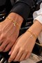 Men's Steel Lettered Couple Bracelet - 5mm Figaro Model Lettered Couple Bracelet in Lighted Box 316 L Stainless Steel Gift for Lover, Spouse Bracelet - 4
