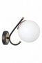 Sienta Black Antique White Glass Sconce - 3