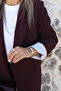 Plum Sleeve Folded Striped Lined Blazer - 3