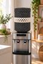Handmade Navy Blue Spotted Bottle Cover – Decorative Water Dispenser Cover with Cream Macrame Detail, 19 Liters - 3