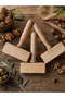 Wooden Nutcracker, Walnut, Hazelnut Cracker Square Set of 3 - 4