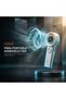FN06 Portable Handheld Fan, 3600mAh Rechargeable Mini Turbo Fan with LCD Digital Battery Display and 5 Speeds - White - 3