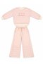 Girl's Striped Printed Sweatshirt and Loose Leg Pants Two-Piece Set - 2