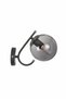 Sienta Black Chrome Smoked Glass Sconce - 2