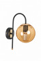 Niva Black Gold Honey Glass Sconce - 3