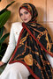 Chain patterned shawl tsd260295 black - 3