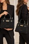 Black Cover Detailed Hand and Shoulder Bag - 2