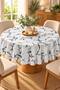 Liquid-Proof Oilcloth Marble Patterned Round Tablecloth |   Stain-Resistant, Easy-To-Clean Pvc Tablecloth