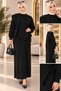 Knitwear Dress with Detachable Cape Detail - 3