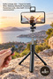 5 pieces selfie stick s03 - tripod and selfie stick, wireless bluetooth controlled, stainless steel, ultra light 115 grams