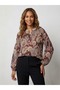Chiffon Shawl Pattern Blouse - 2