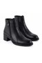 8960 Genuine Leather Daily Women's Boots-Black