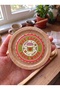Retro Coffee Themed Set of 6 10 cm Bamboo Epoxy Coasters - 2