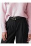 Esvab • Modern & Distinctive Women's Pleated Fabric Pants with Belted Waist - 4