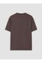 Peak New Season Brown Button-Down Crew Neck Men’s T-Shirt - 7