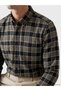 Rmz Gi̇yi̇m Farkiyla Standard Fit Checkered Embroidered Gabardine Men's Shirt - 4