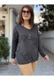 Italian Women's Wool Blend Knitwear Anthracite - 2