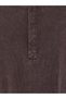 Peak New Season Brown Button-Down Crew Neck Men’s T-Shirt - 6