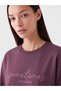 Plum Printed Women's Sweatshirt Tunic - 3