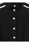 Black Stand Collar Young Girls Soft Touch Vest - 3
