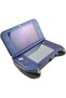 حافظة بلاستيكية لجهاز نينتندو 3DS XL LL مع غطاء واقي أسود ومقبض يدوي وحامل