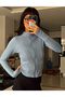Trendy Full Stretchy Cardigan with Finger Loop Detail / Cardigan with Pockets - 4