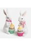 Polyresin Easter Bunny with Cupcake 16.5cm