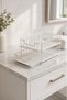 Two-Tier Metal Drawer Organizer (Cream Color) - 4
