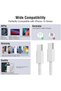 كابل USB C إلى USB C بقوة 60 واط، طول 1 متر - كابل من النوع C مضفر من النايلون |   شحن سريع ومزامنة البيانات - شحن متين وطويل الأمد - 7