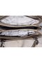Label Belt Detailed Special Design Women's Handbag (Black / Cream) - 4