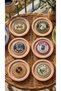 Retro Gamer and Garage Themed Set of 6 10 cm Bamboo Epoxy Coasters Set - 8