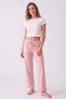 Women's Comfortable Fit Elastic Waist Milan Ribbon Pajama Bottoms