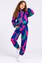 Unisex Kids 80's Retro Geometric Patterned 2 Thread Seasonal Zippered Tracksuit Set - 2